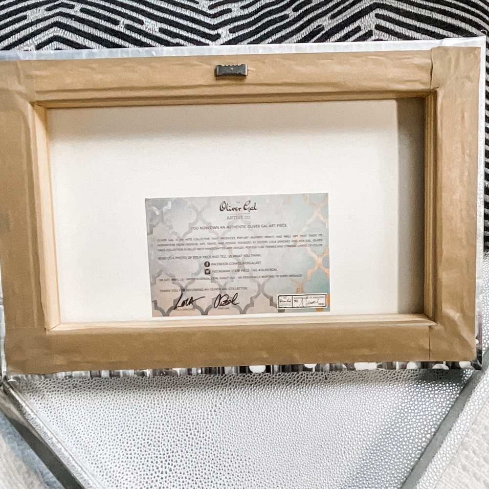 Oliver Gal | "Silver Name" Canvas Art | PRADA - Picture 8 of 8